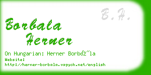 borbala herner business card